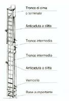 Scala a pioli a 2 montanti in LL   Lunghezza mT.25- 10 TRONCHI
