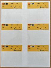 Etichetta TIM cavo - mm.80x80       ogni foglio nr. 6 etichette