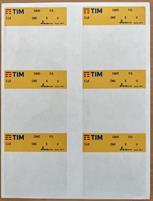 Etichetta TIM cavo - mm.80x80       ogni foglio nr. 6 etichette
